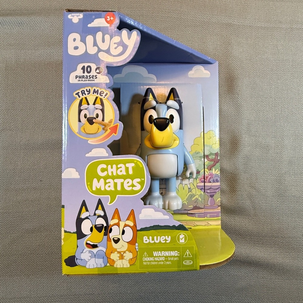 Bluey Chat Mates Talking Action Figure 10 Phrases Articulated Toy Moose Toys 909